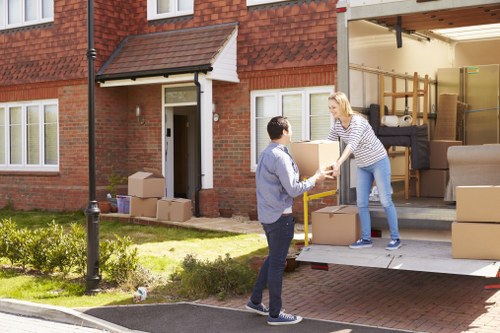 Professional removals in Newsouthgate with moving team and van