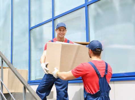Man and van moving boxes in New Southgate