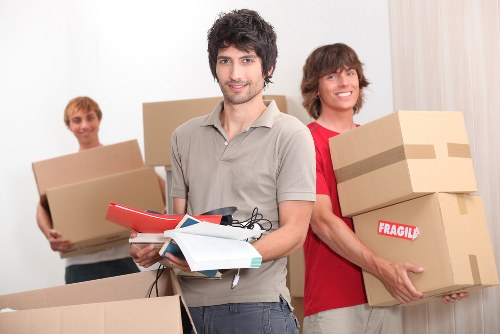 Moving van and house relocation scene in New Southgate