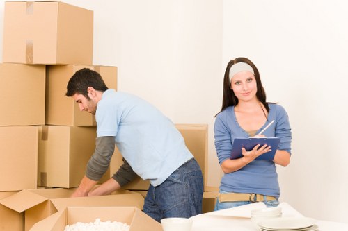 Recycling and waste separation during a local removals service