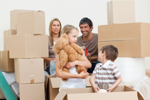 Preparing belongings for a removal van in Newsouthgate